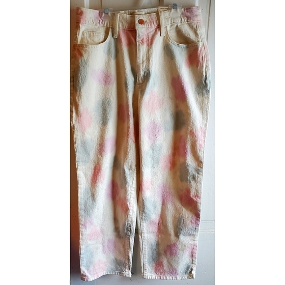 Universal Thread High Rise Vintage Straight Crop Tie Dye Jean - Picture 10 of 10
